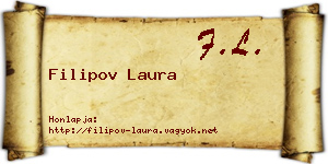 Filipov Laura névjegykártya